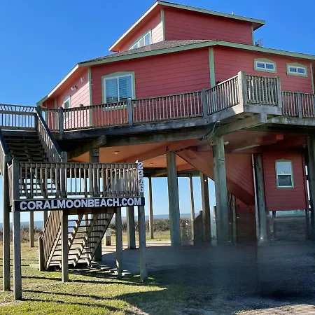 Stunning Beachfront 3 Bedroom Home, Coralmoonbeach Bolivar Peninsula Extérieur photo